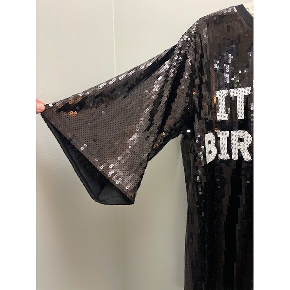 Black Sequin "Its My Birthday" Dress By Jainmy Martinez - Picture 4 of 6